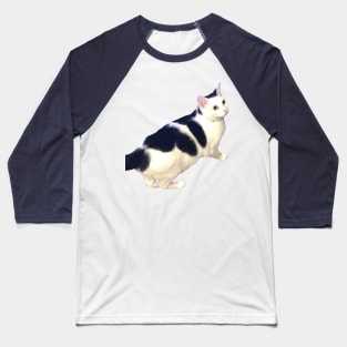 Cute Black & White Cat Baseball T-Shirt